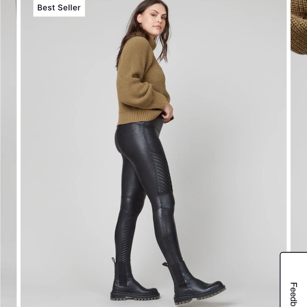 Spanx Moto Leggings - faux leather leggings